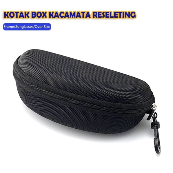 localoca (BOX RESLETING) Kotak Kacamata Reseleting Box Sunglasses Tempat Kacamata Resleting Waterpro