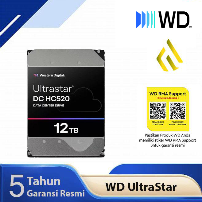 WD ULTRASTAR 12TB - HDD Hardisk Internal Data Center Enterprise Server