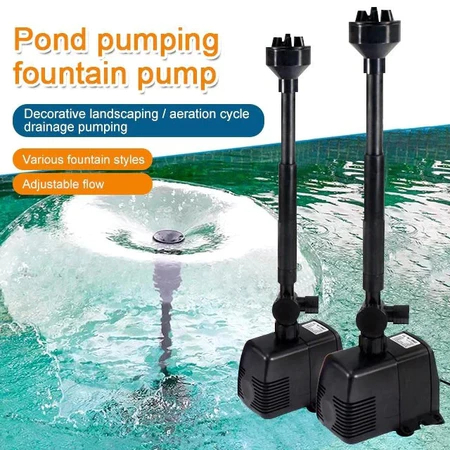 Mesin Pompa Air Mancur untuk Kolam Koi Air Terjun Kabel Panjang 7 Meter