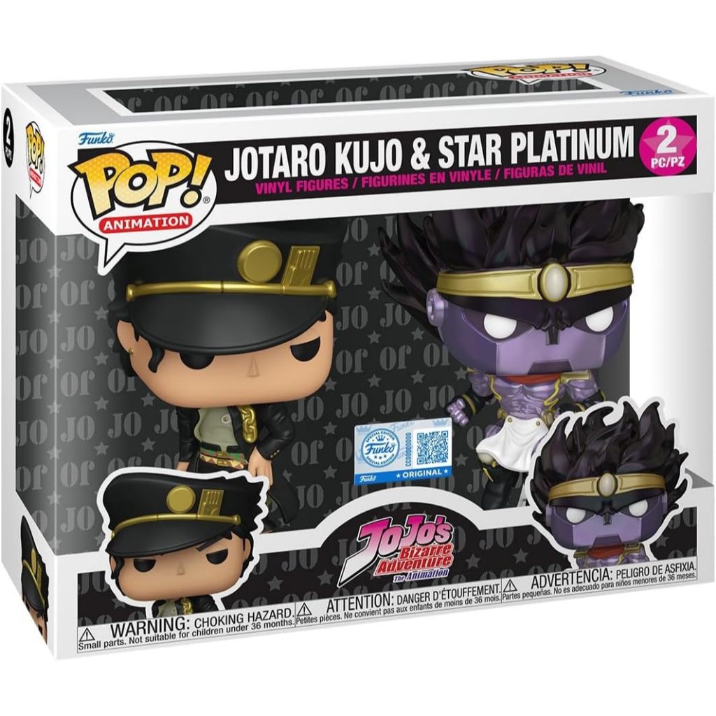 Funko Pop Animation: JoJo's Bizarre Adventure - Jotaro and Star Platinum, 2-Pack