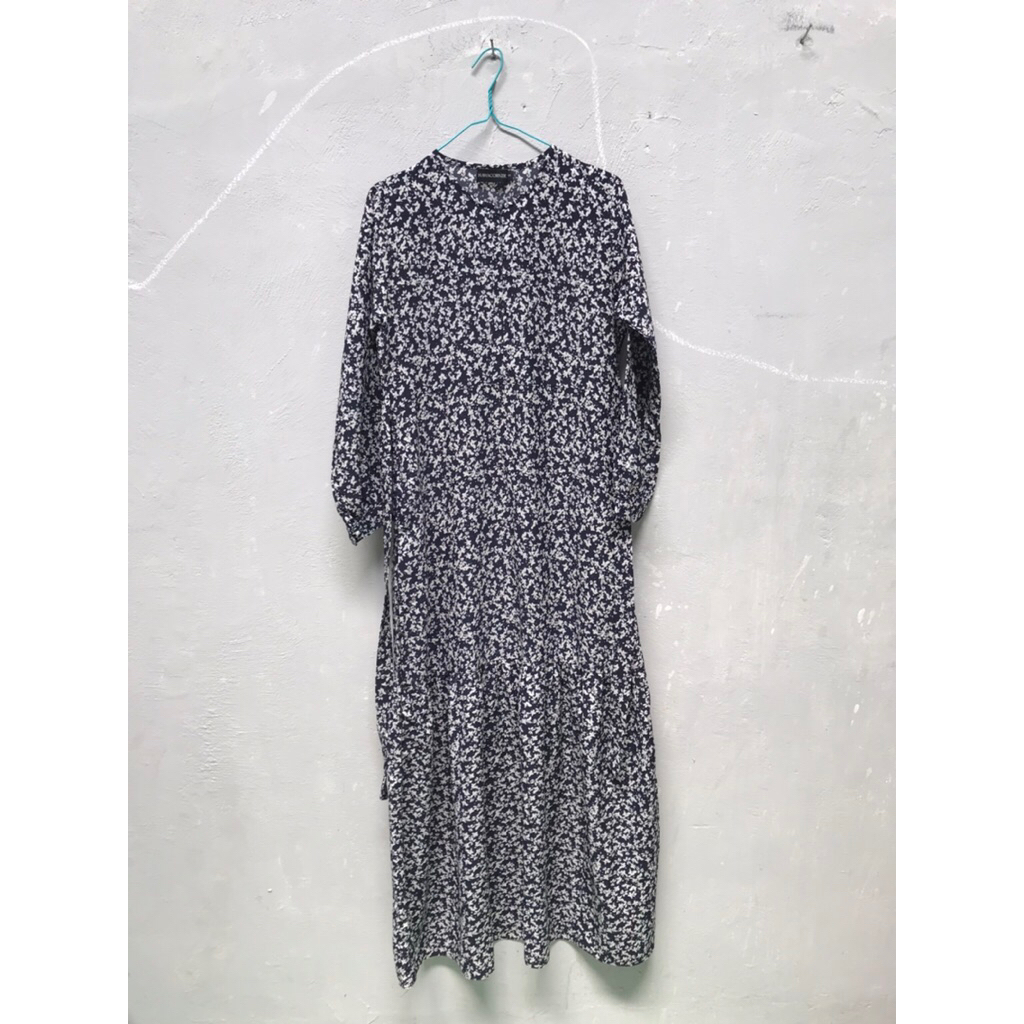 PL Dress Hawacorner Navy Bunga