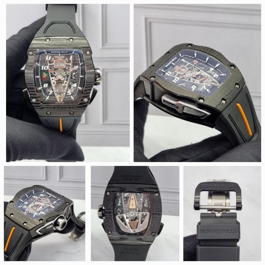 JAM TANGAN COWOK RM 40.01 TOURBILON AUTOMATIC CLONE 1.1