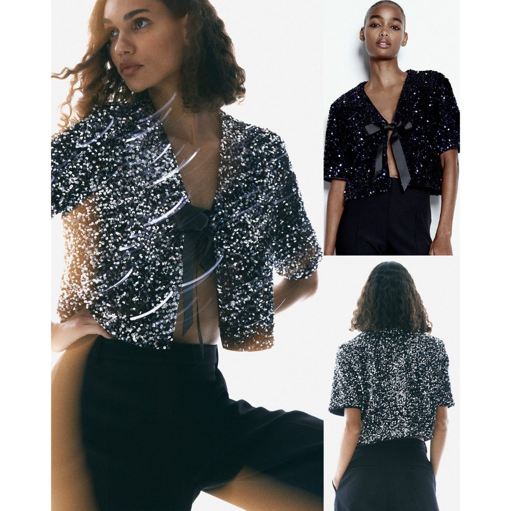 Blus Outer Sequin Cardigan Bling-Bling | Sequinned Blouse - HM-2115