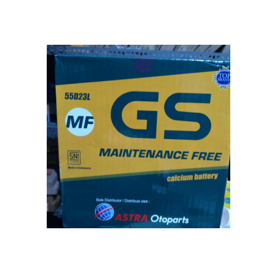 GS MF 55D23L 60 Ah Aki mobil alphard