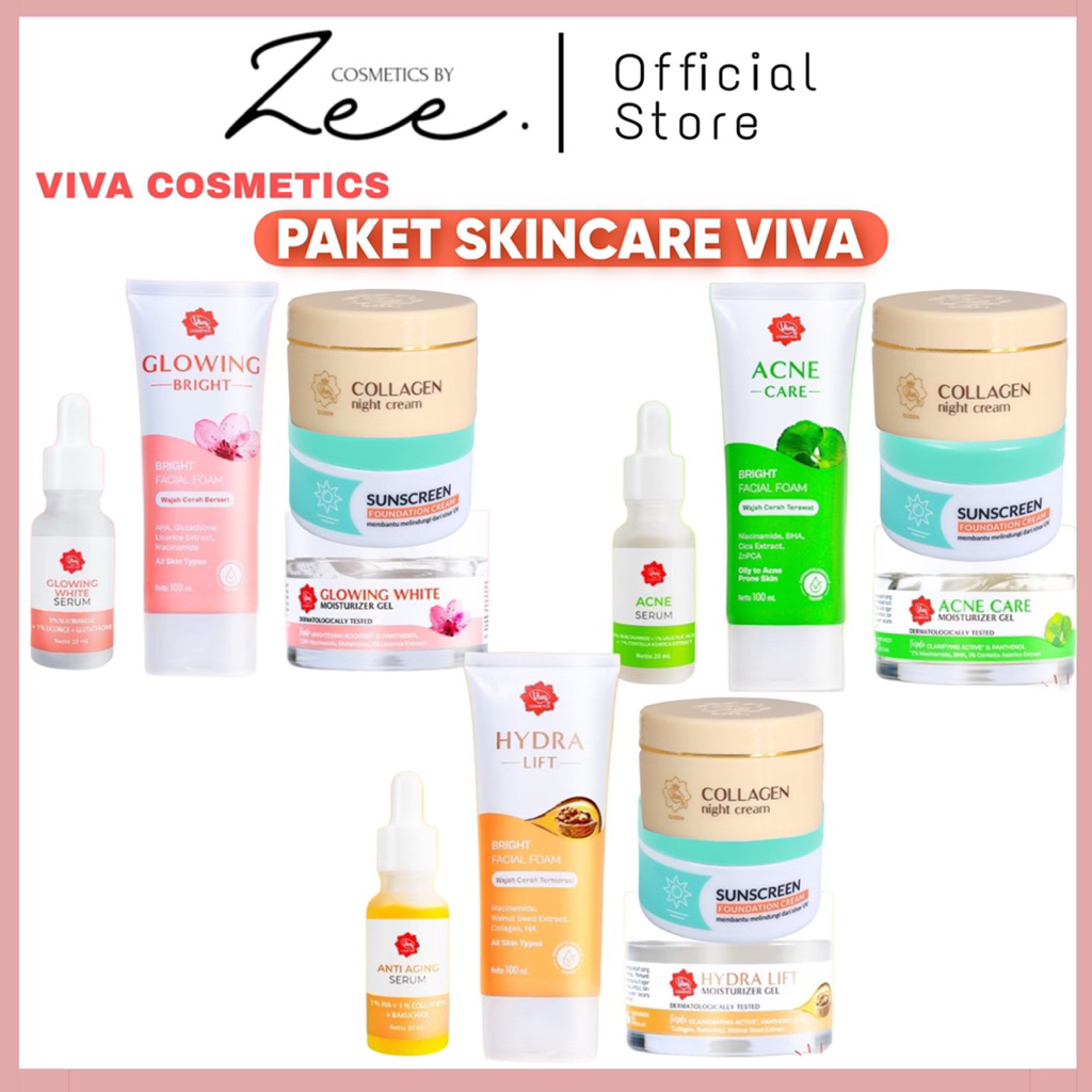 Viva Paket Skincare Lengkap - Viva Paket mencerahkan