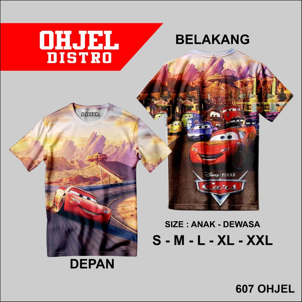 KAOS DISTRO FULLPRINT | lightning mcqueen | NEW DESIGN