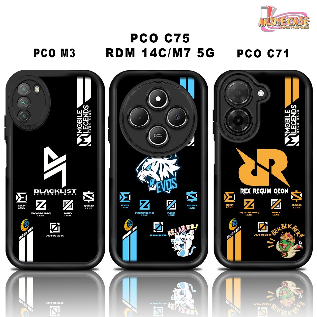 Softcase glossy POCO M3 C75 REDMI 14C M7 5G C71 Casing Case Hp Silikon Protek kamera MLBB1