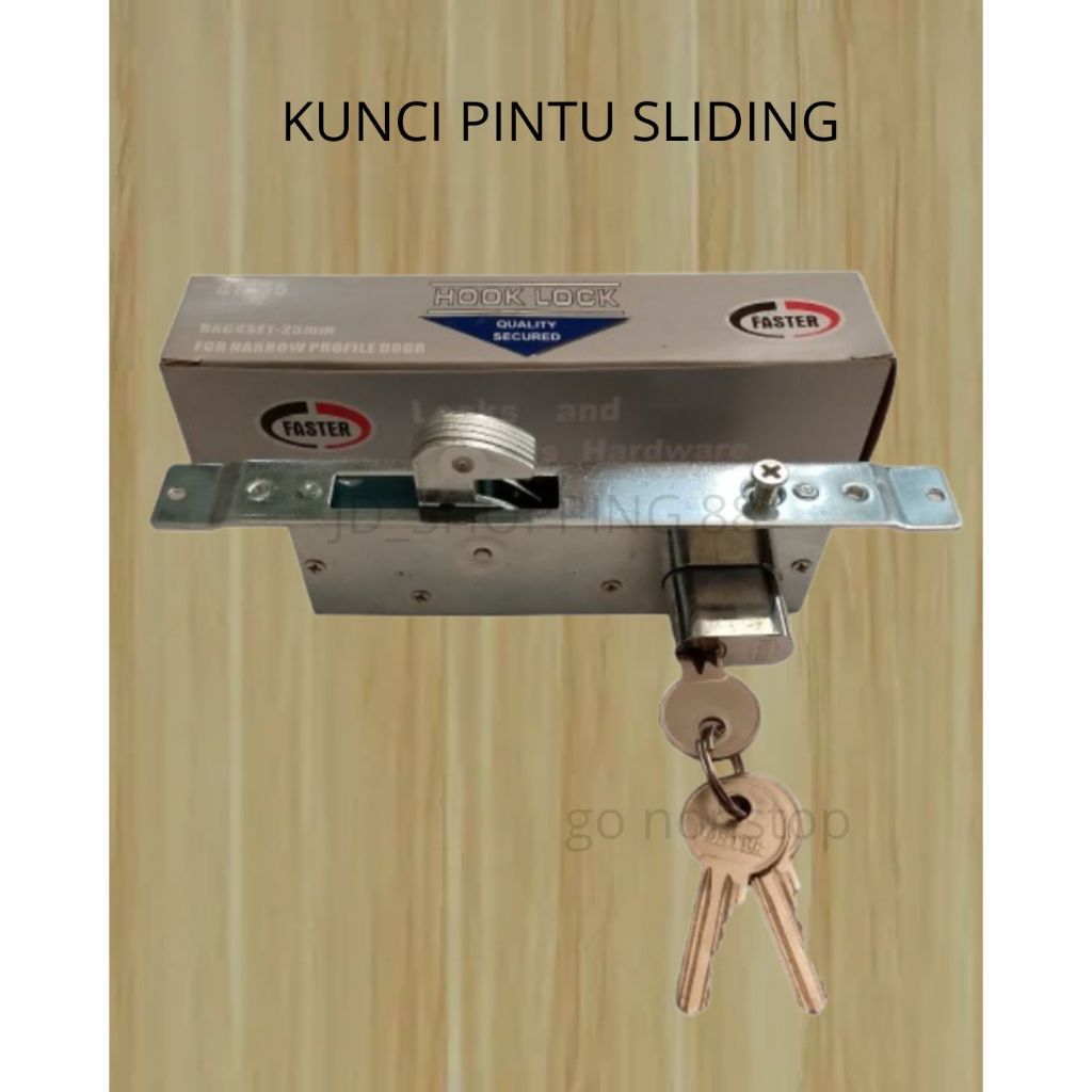 KUNCI PINTU SLIDING ALUMINIUM FASTER