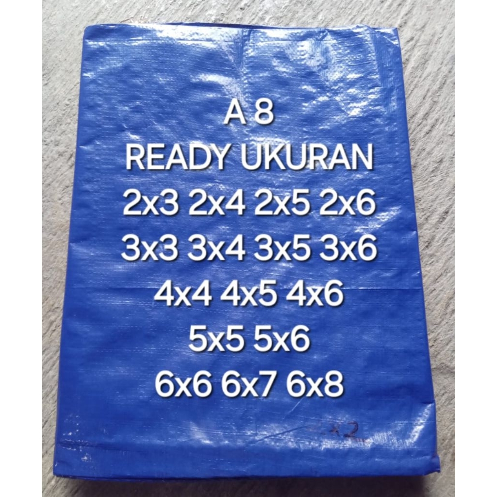 Terpal plastik A8 2x6 Tebal / terpal jemur padi / terpal kolam