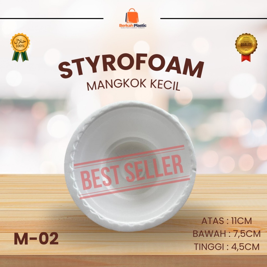 Styrofoam Mangkok Kecil KCS M2 Putih Sekali Pakai