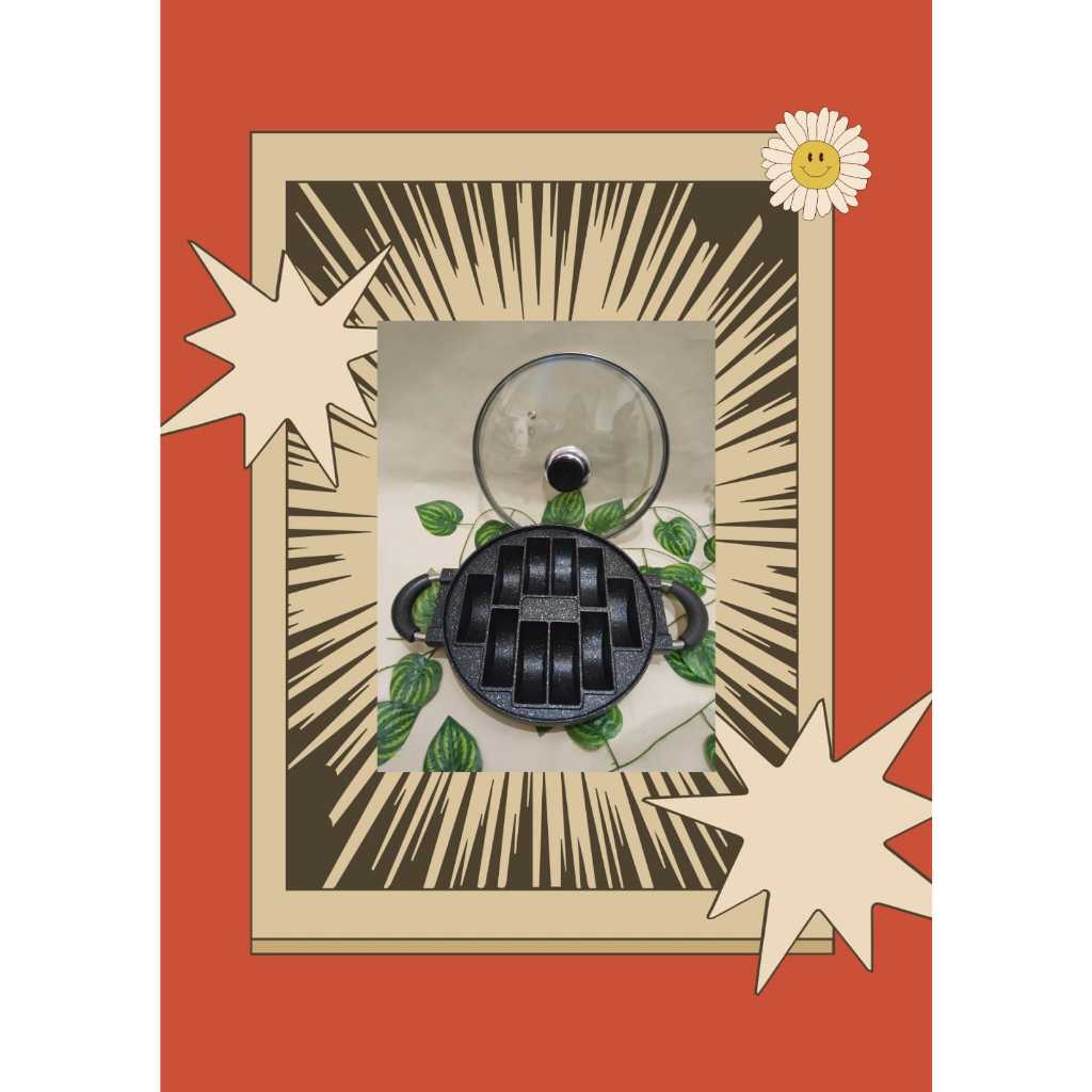 Cetakan kue pukis 10 lubang/Cetakan anti lengket motif/Cetakan kue kekinian