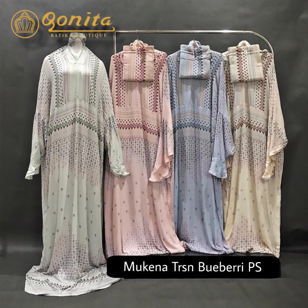 MUKENAQONITA | MUKENA TERUSAN | MUKENA TERUSAN BUEBERRY PS | MUKENA PARIS VOAL BY QONITA BATIK | MUK