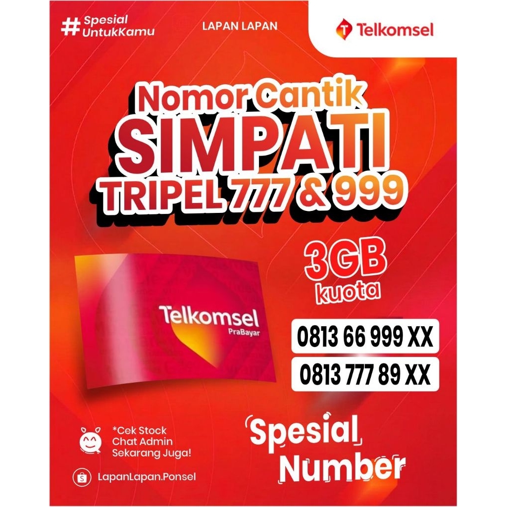 SIMPATI KUOTA 3GB NOMOR 11 DIGIT