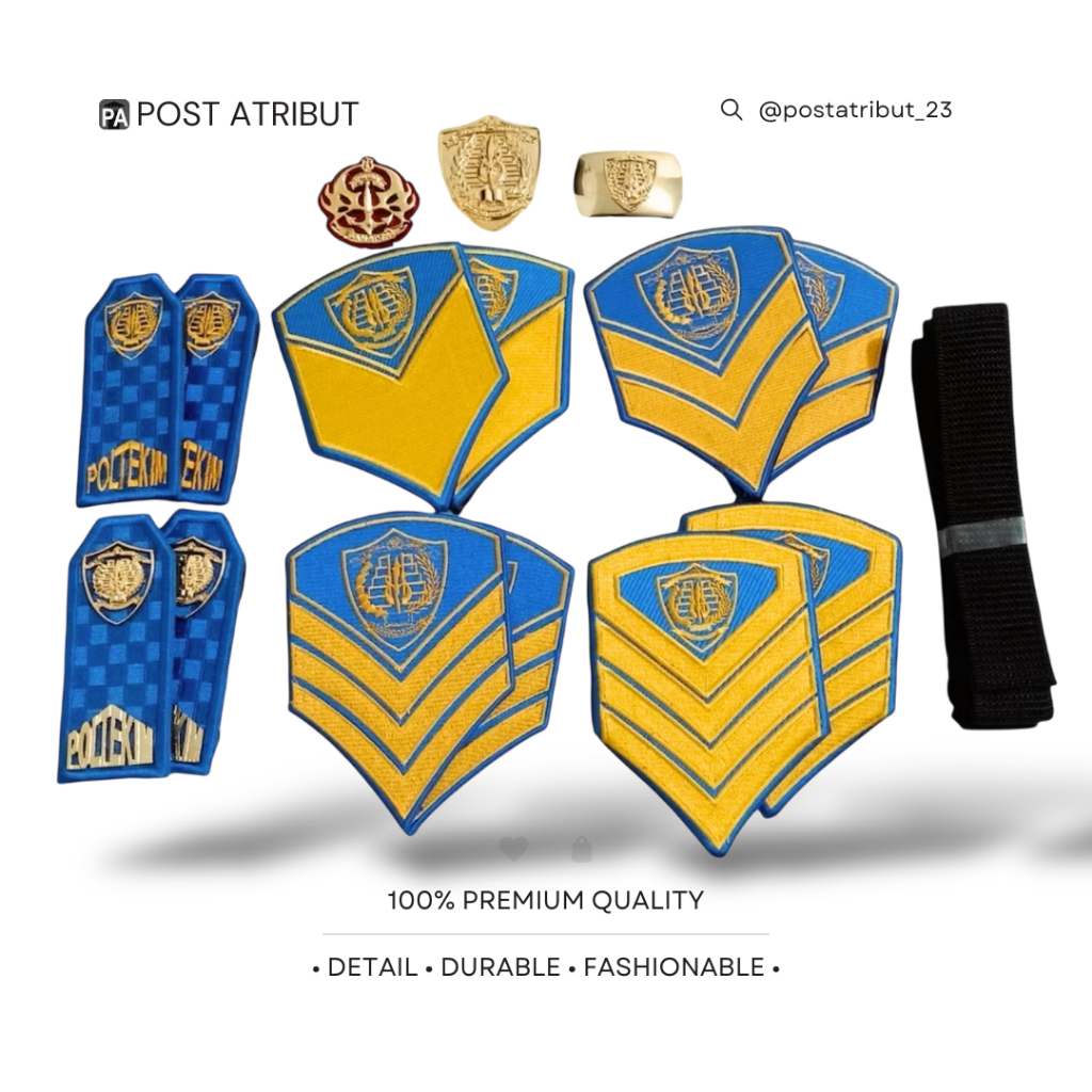 Atribut PDH POLTEKIM / Kopsteken POLTEKIM / Samapta POLTEKIM / Kepala Gesper POLTEKIM / Evolet Logam