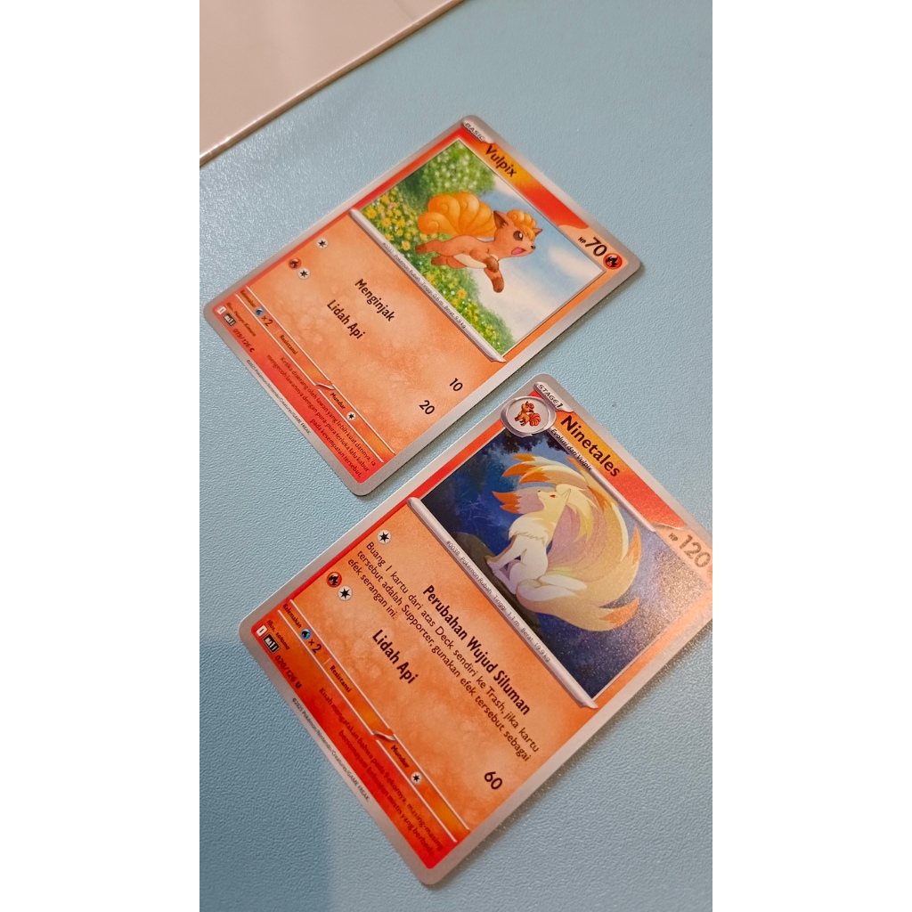 Kartu Pokemon TCG Indonesia Set Evolusi Vulpix Ninetails