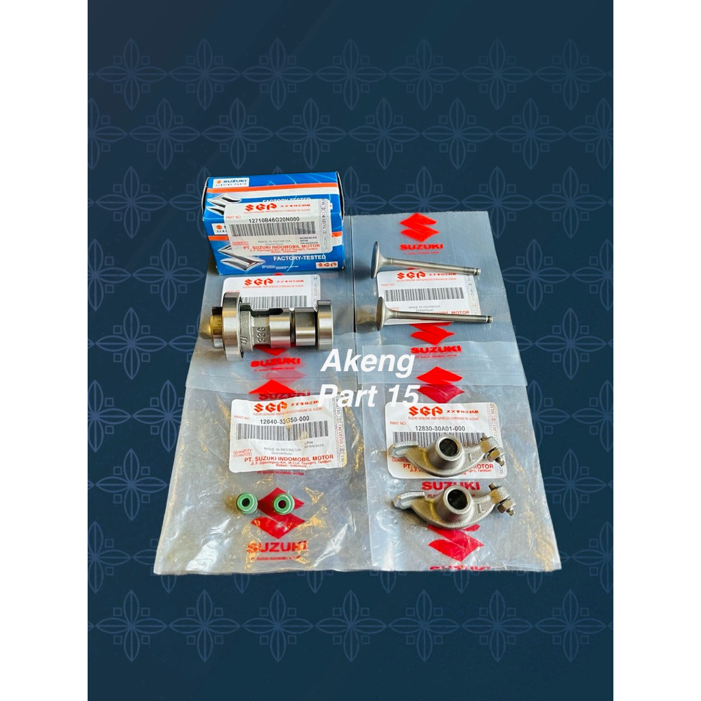 Noken As+Platuk klep+Klep set+Sil klep Suzuki Spin 125,Skydrive,Hayate,Skywave ORI