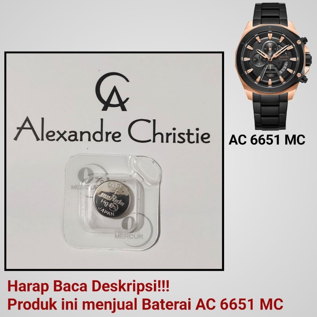 Baterai Jam Tangan Alexandre Christie AC 6651 MC