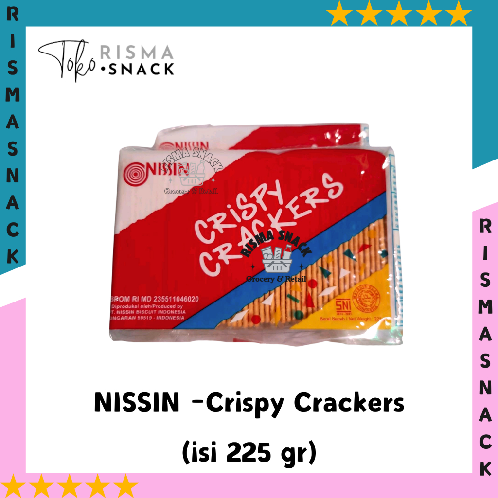 Nissin Crispy Crackers Biscuit Renyah kemasan (225gr)