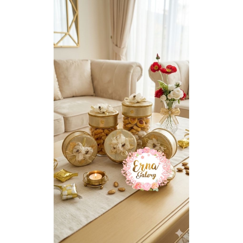 tutup toples hias emas pirex/ jerek/dlx