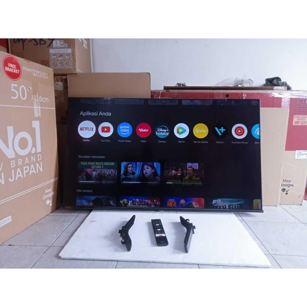 TV LED TOSHIBA 50IN 4K UHD GOOGLE TV YOUTUBE DIGITAL TV KONDISI BEKAS PEMAKAIAN 6461F