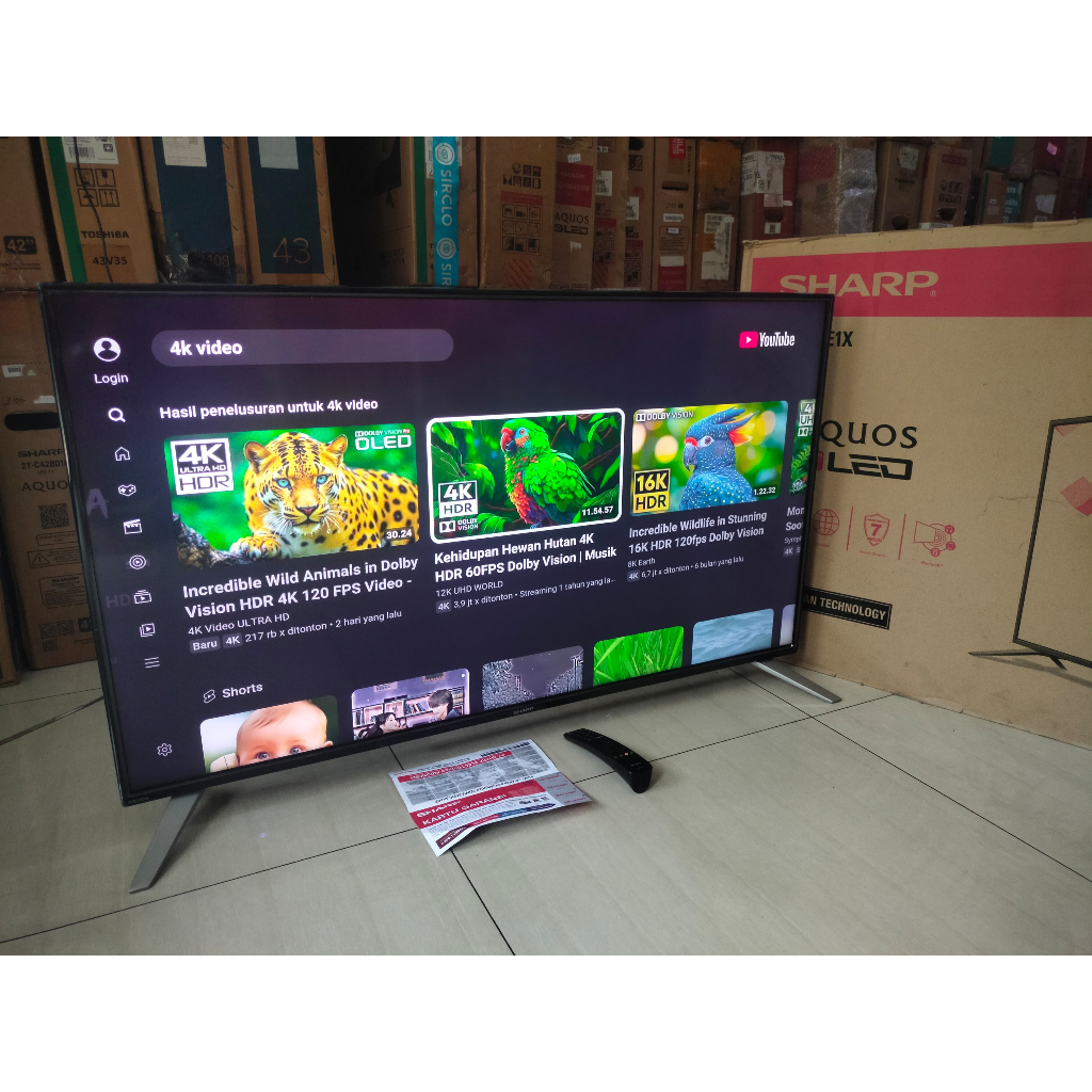 TV LED SHARP 45IN FHD DIGITAL TV KONDISI BEKAS PEMAKAIAN 1543F