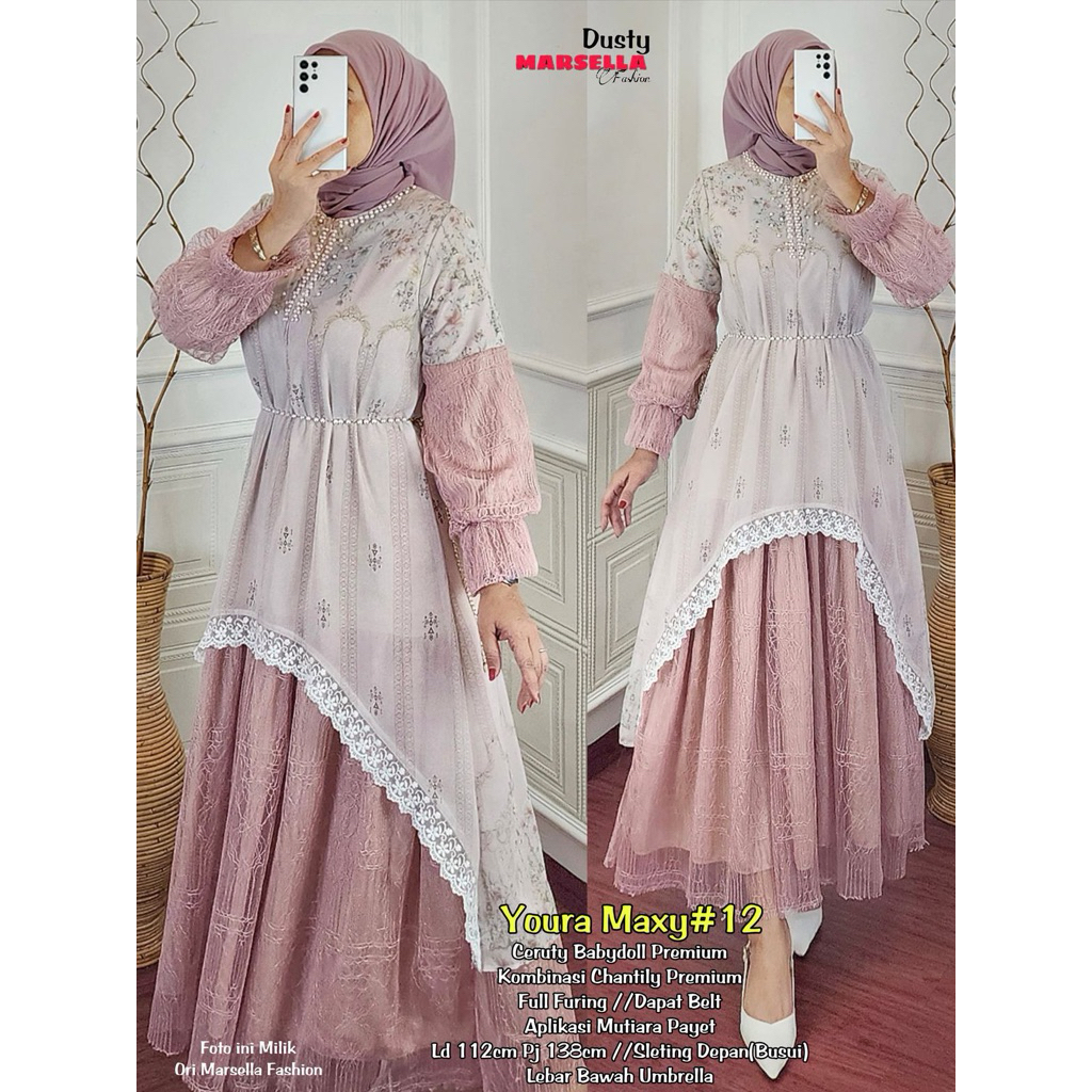 Yeora Maxy // Lavina Maxy Amira Maxy /Lazura Dress / Lavina Maxy / Cava Maxy Gamis Muslim Premium by