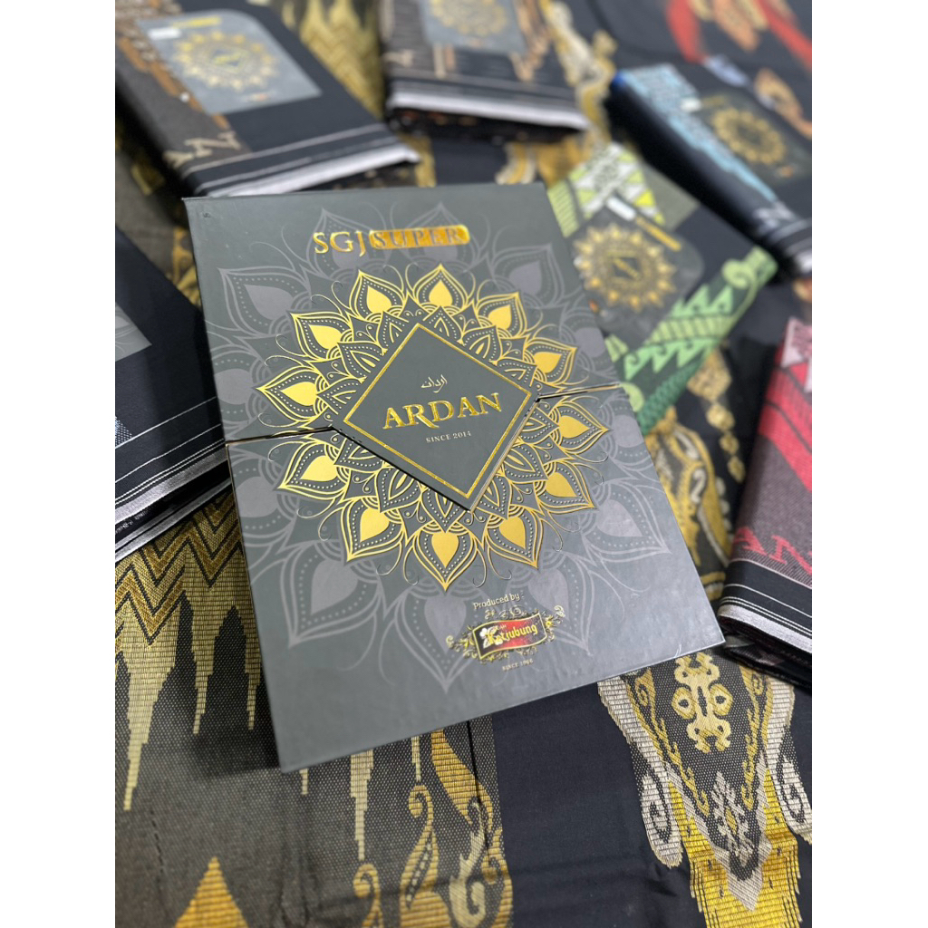 Sarung Ardan Motif SGJ & SGJ Super Songket Gunung Jacquard Gold