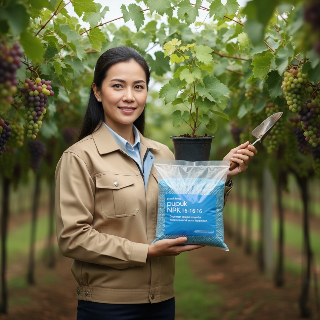 Pupuk NPK 161616 Kemasan 5 Kg Mempercepat Pertumbuhan Dan Pembuahan Anggur