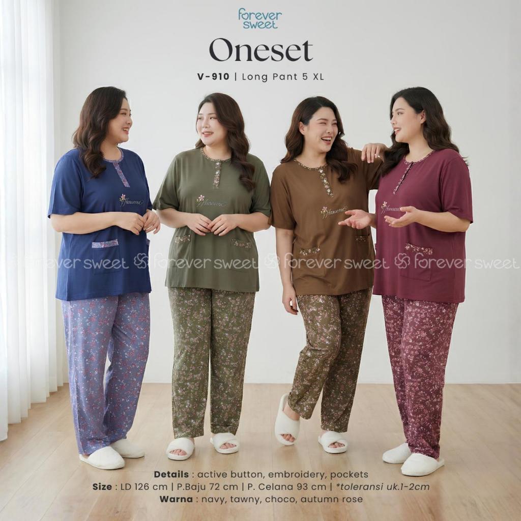 Babydoll Forever CP Jumbo 5XL Celana Panjang Lengan Pendek Piyama Baju Tidur Baby Doll Wanita