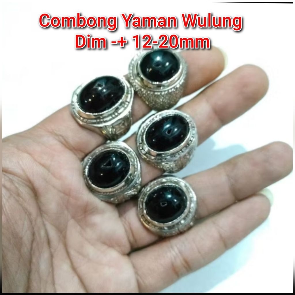 CINCIN BATU COMBONG HITAM RING ALPAKA