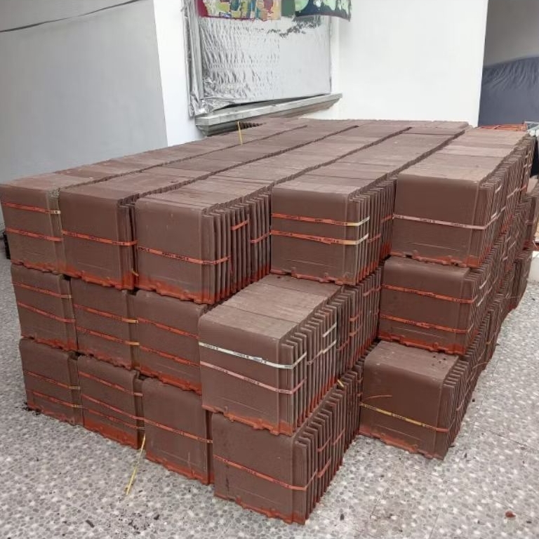 GENTENG KERAMIK KANMURI FULL FLAT MEDI BROWN