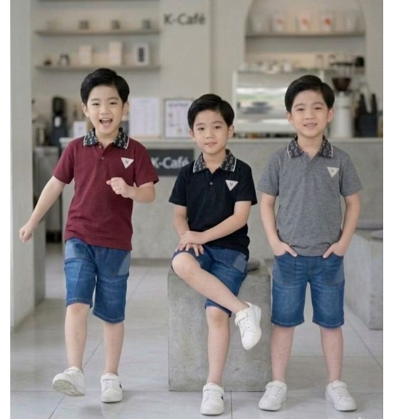 GUGO PREMIUM SETELAN PENDEK PENDEK ANAK LAKI LAKI UMUR 7-11TAHUN