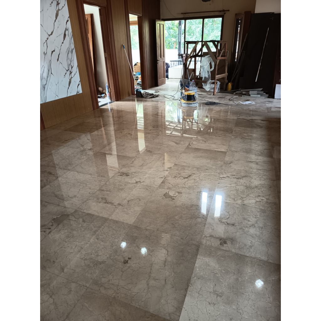 Jasa Poles Lantai Marmer Granit Traso Acian semen dll