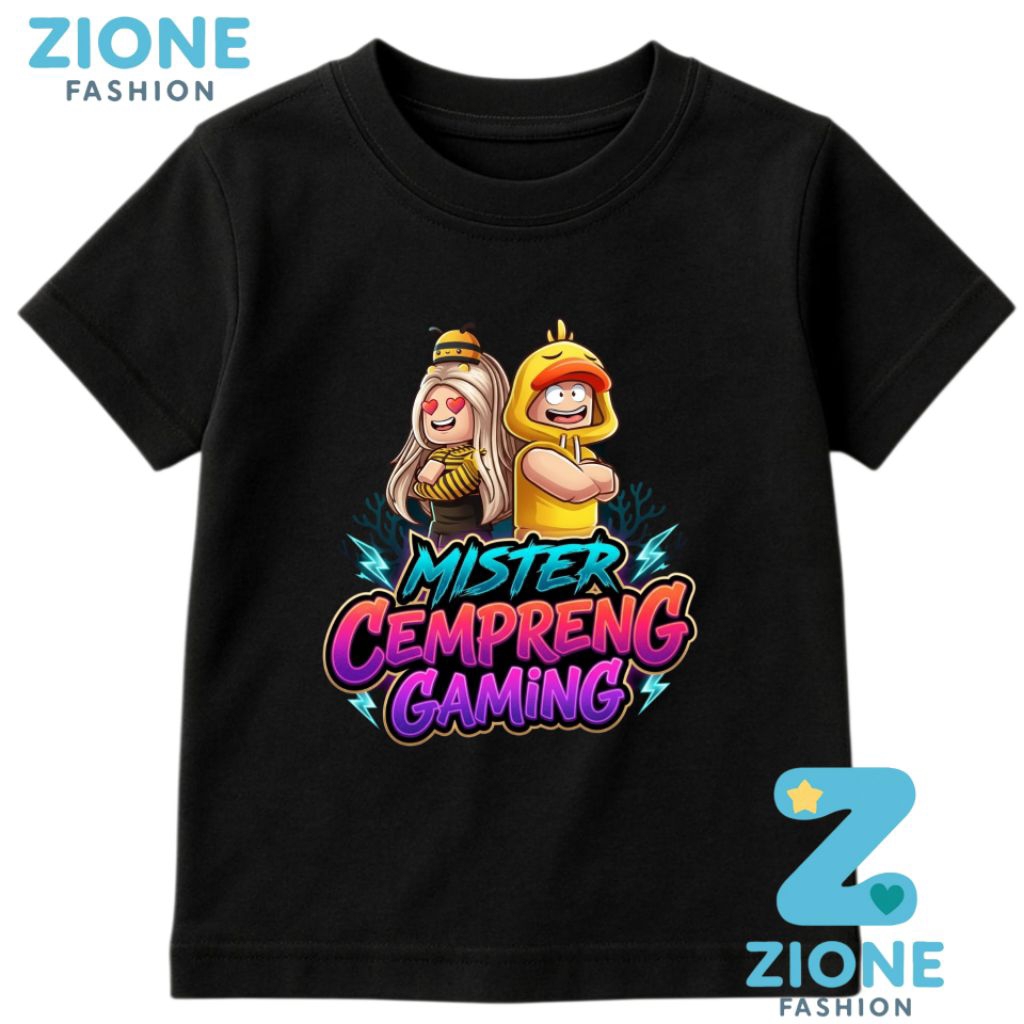 TERBARU BAJU ANAK KAOS ANAK MISTER CEMPRENG GAMING FREE NAMA