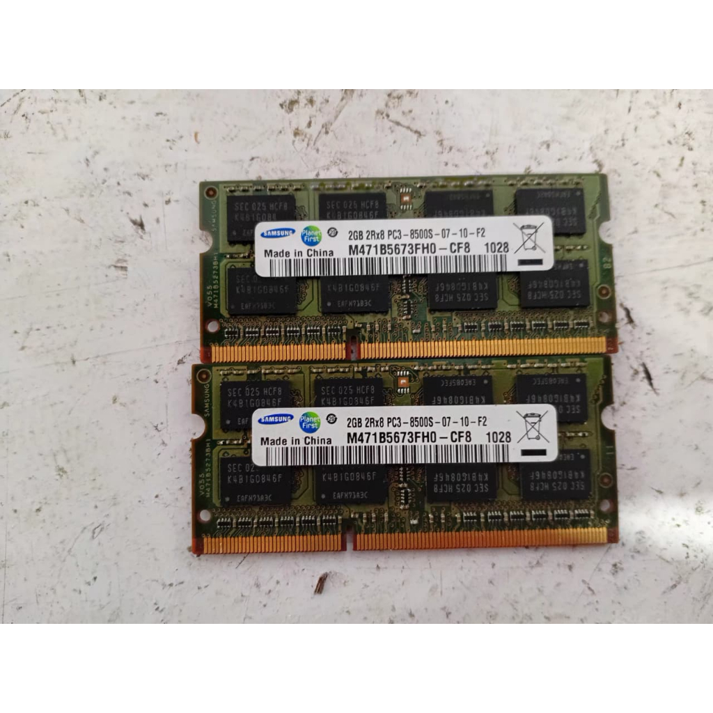 SODIMM MEMORY RAM DDR3 SAMSUNG 2GB 2Rx8 8500S - ercomp1