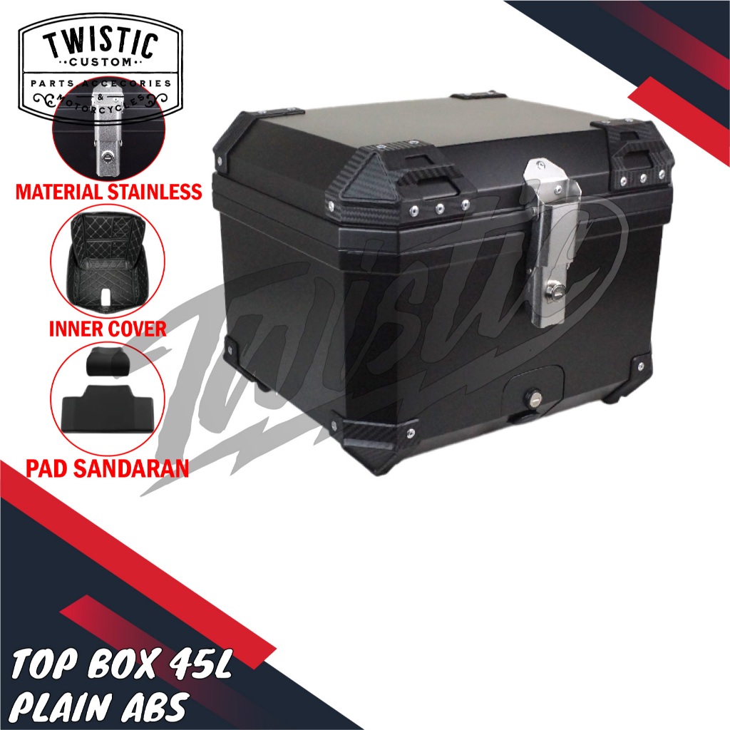 Top Box Pannier Tas Boks Bagasi Box Belakang Plain ABS 45L 45 Liter Motor Himalayan Scram Guerilla 4