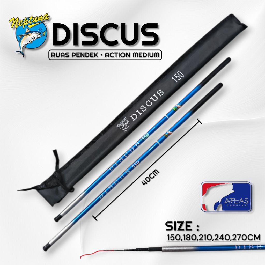 Joran Tegek Neptuna Discus Ruas Pendek Action Medium