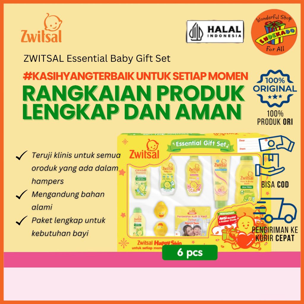 ZWITSAL Essential Baby Gift | Set Hampers Bayi Zwitsal Natural Paket Perlengkapan Bayi