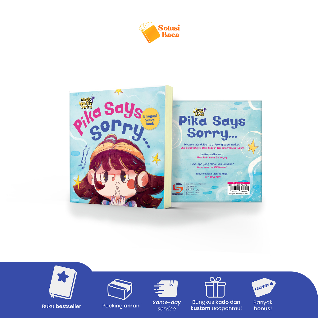 Buku Cerita Anak Bilingual Pika Says Sorry : Magic Words Series | Terang Sejati