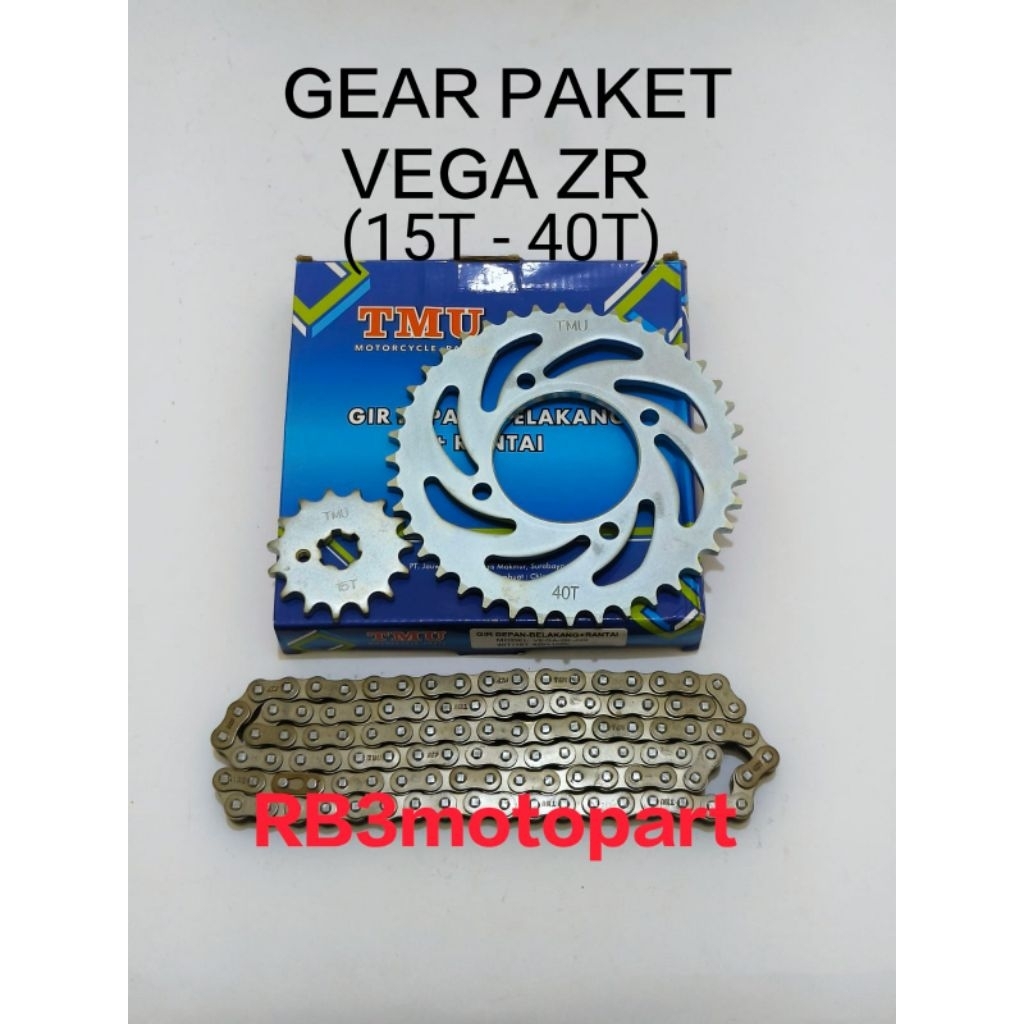 GEAR PAKET GIR SET TMU VEGA ZR VEGAZR NEW 15T-40T / 428H-108L JUPITER Z NEW 2010 VEGA RR TMU