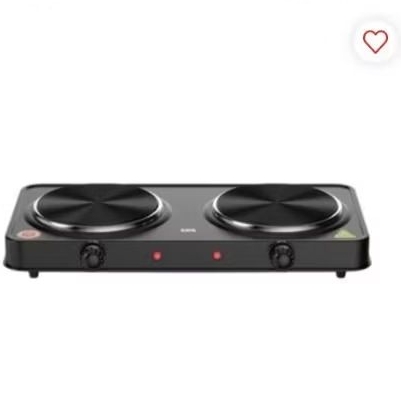 Kris Kompor Listrik Double Burner 1000 Watt Kompor Portable 2 Tungku