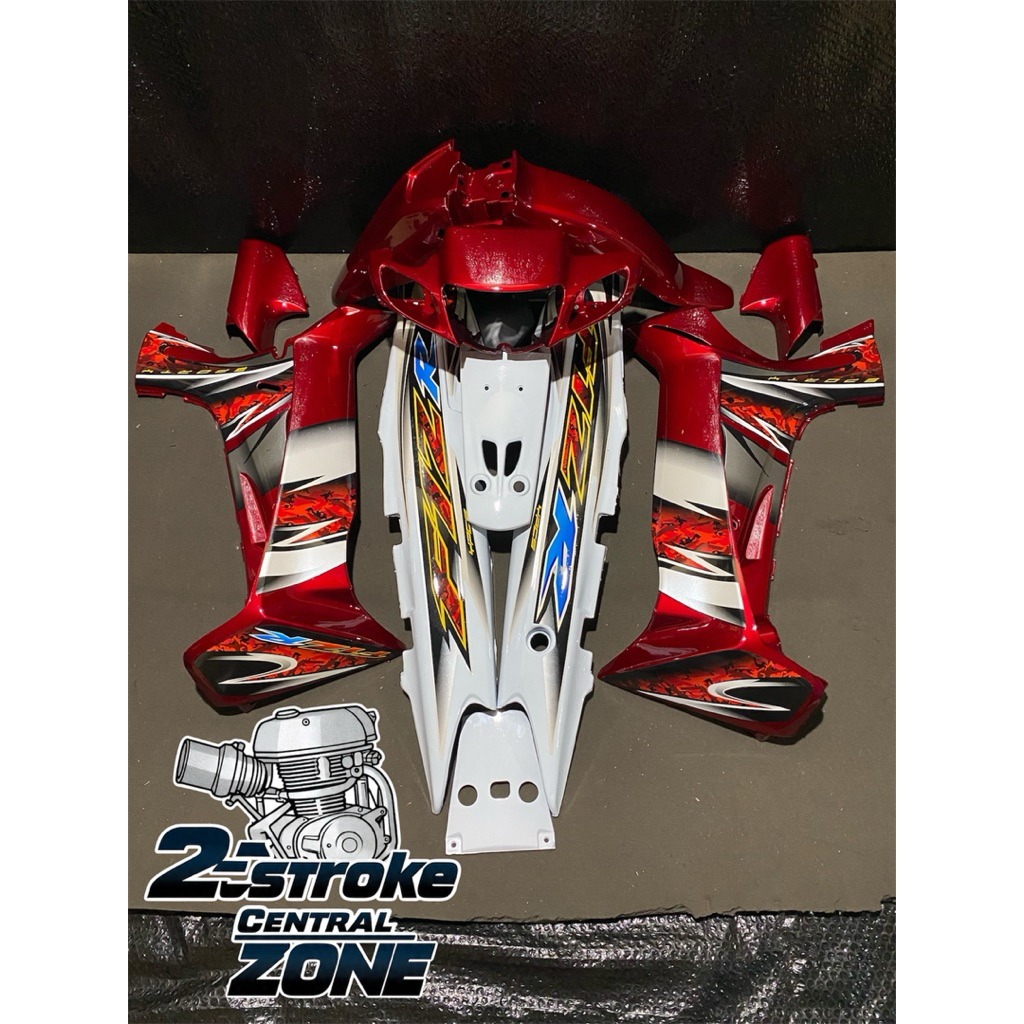 cover full body set halus yamaha fiz r merah putih