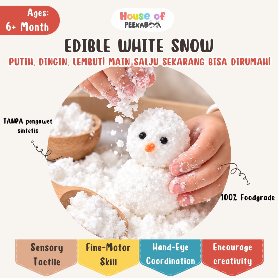 Edible white snow salju mainan anak fake snow salju buatan salju putih salju instant mainan salju an