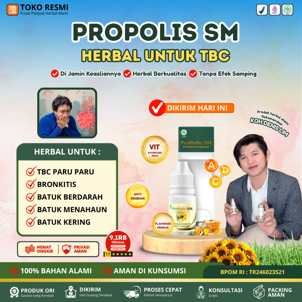 Obat TBC Batuk Berdarah Berdahak, Flek Paru Paru, Batuk Grok, Nyeri Dada, Tbc Paru, Asma, Pembersih 