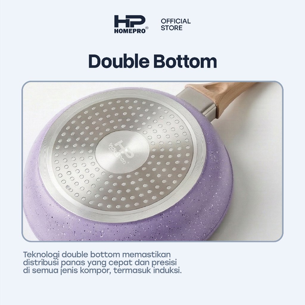 HomePro Wajan Premium Hayaoki Fry Pan Teflon Non Stick Double Bottom