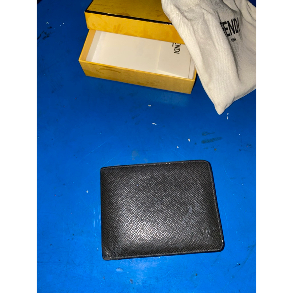 LV Taiga Wallet Black Original