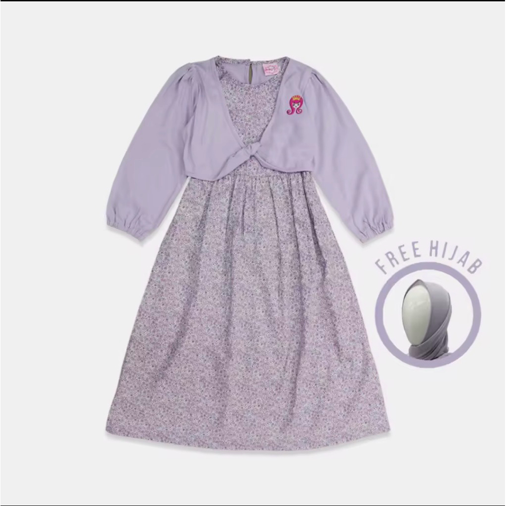 Gamis Anak Perempuan Bunga Ungu Rodeo Junior (New)