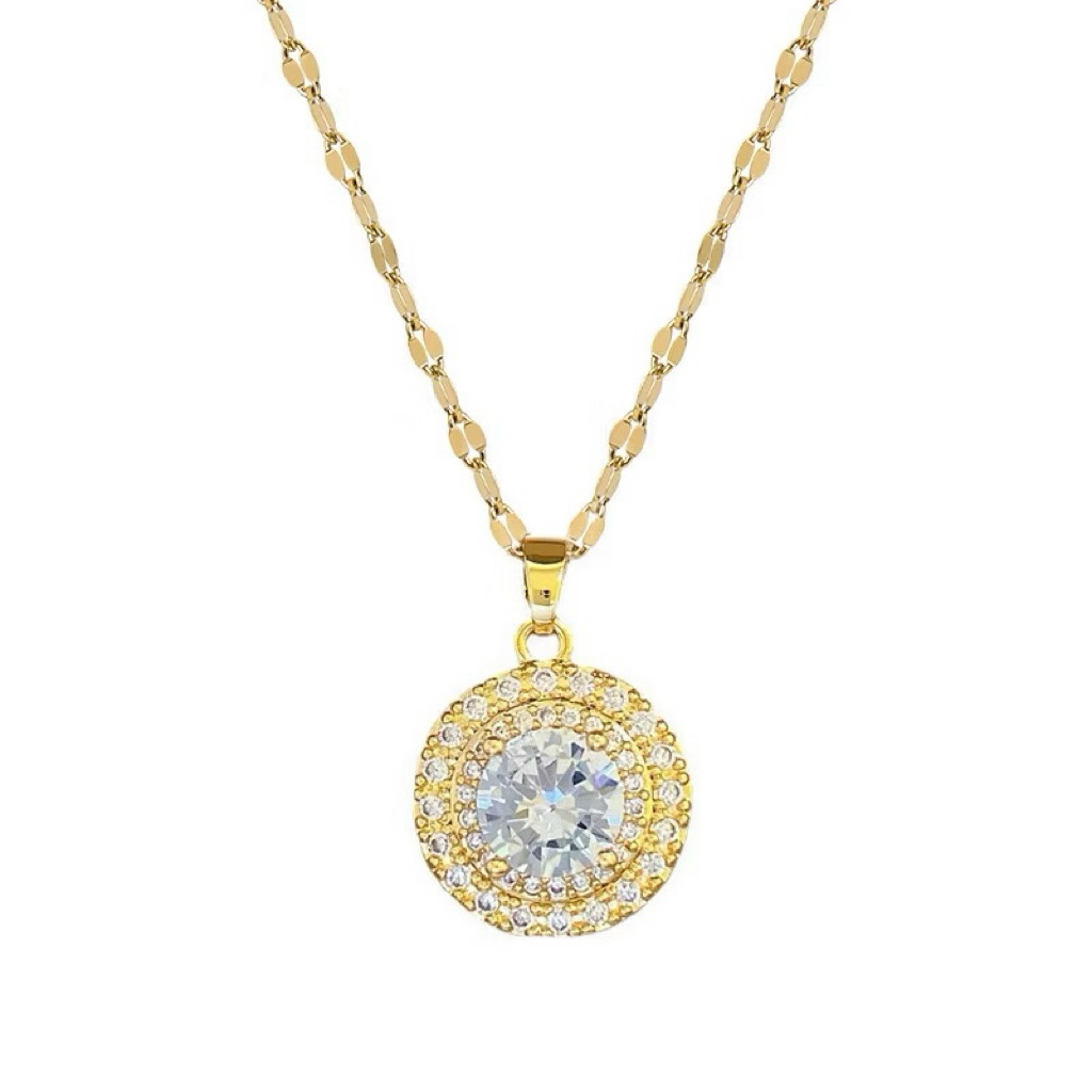 Kalung Titanium Wanita Model Terbaru Kalung Wanita Terlaris Kalung Titanium Wanita Model Permata Kal