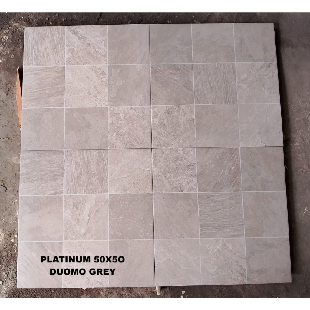 KERAMIK LANTAI KASAR 50X50 PLATINUM DUOMO GREY KW A KERAMIK LANTAI MATT 50X50 KERAMIK LANTAI KASAR K