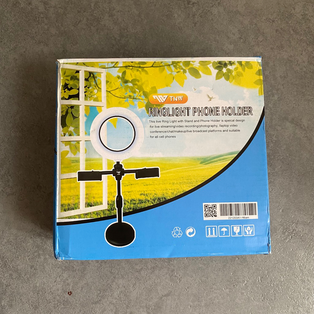Ringlight preloved bekas TNW Ring light 16cm Tripod 2 Holder HP Ring light Tripod Mini Stand HP Live